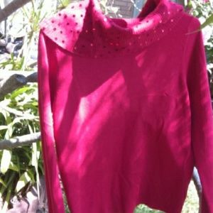 Sweater pull over cowl neck
